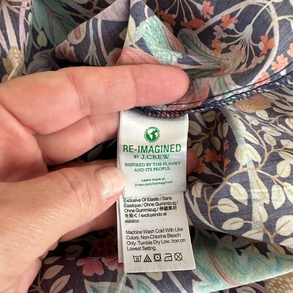 J. Crew Colorful Floral Blouse made with Liberty fabric - Picture 7 of 7